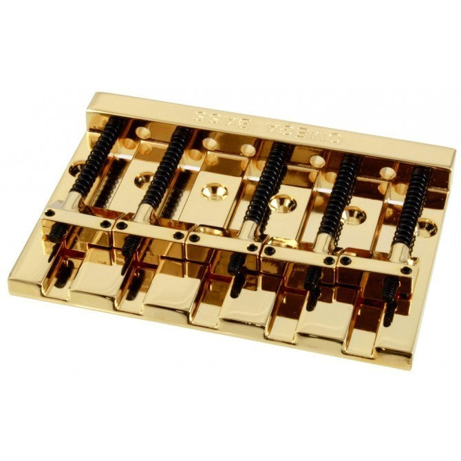 MINT Omega 5 STRING Badass Bass II Style Bridge for Fender Gold BB-3360-002