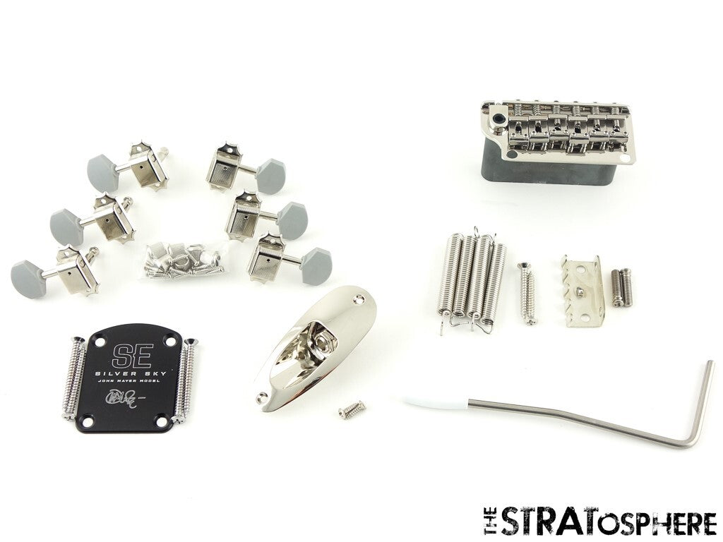 PRS SE John Mayer Silver Sky Paul Reed Smith HARDWARE SET TREMOLO TUNERS PLATE.