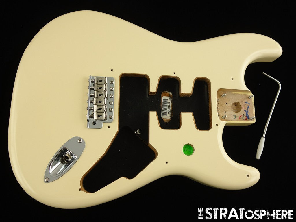 Fender Jimmie Vaughan Strat BODY w/ HARDWARE, Stratocaster Olympic White.