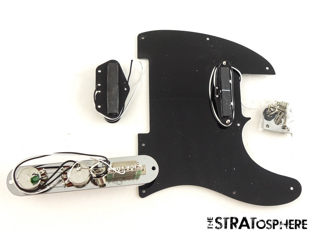 Fender LEFTY Squier Affinity Tele LOADED PICKGUARD Pickups Plate Knobs Black