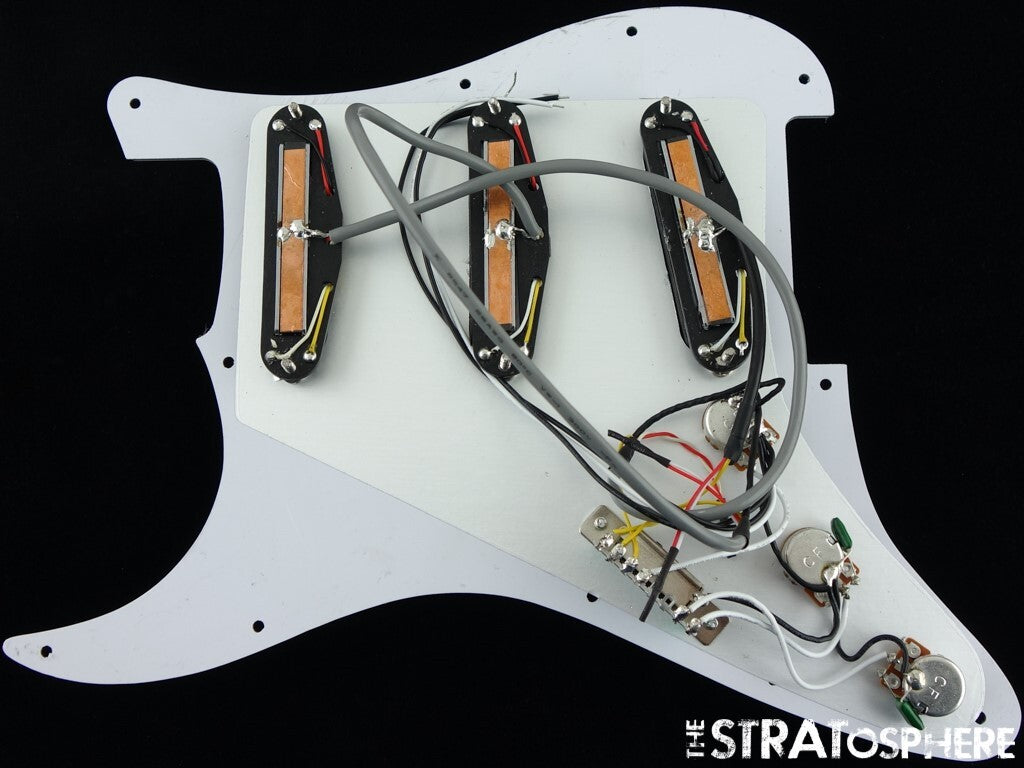 *NEW High Output Rails LOADED PICKGUARD for Fender Strat Red Tortoise 11 Hole