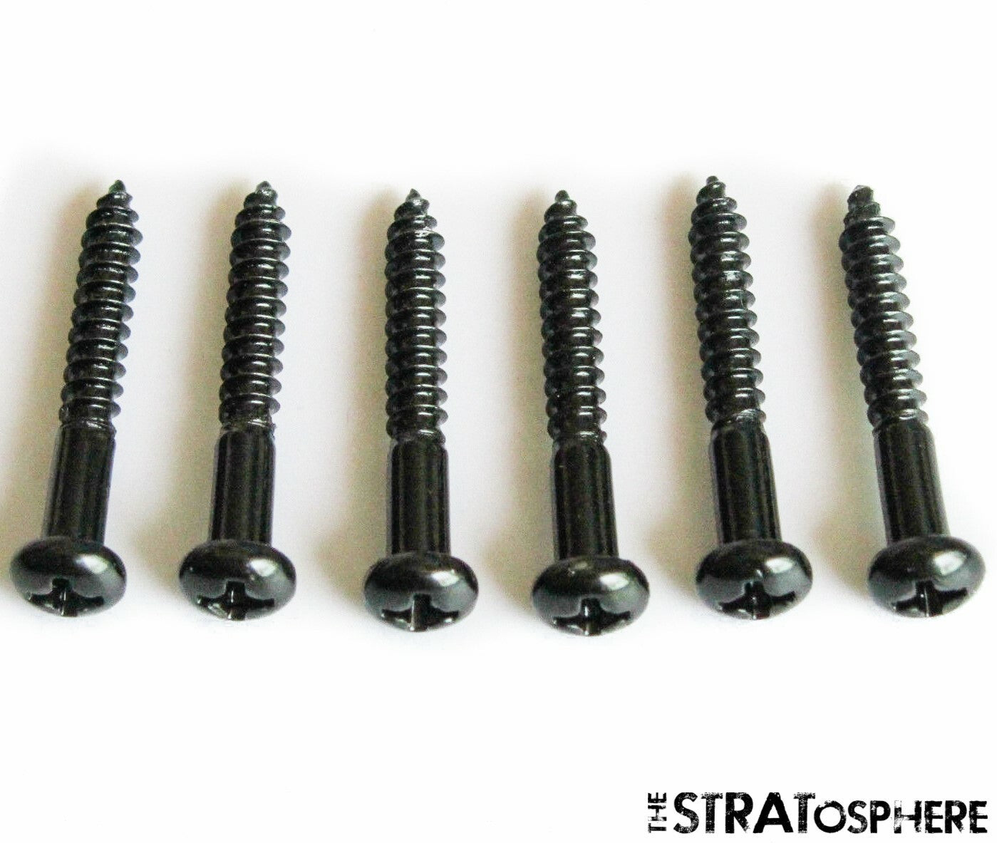 *NEW Set of 6 TREMOLO BRIDGE SCREWS for Fender Stratocaster Strat Guitar Black