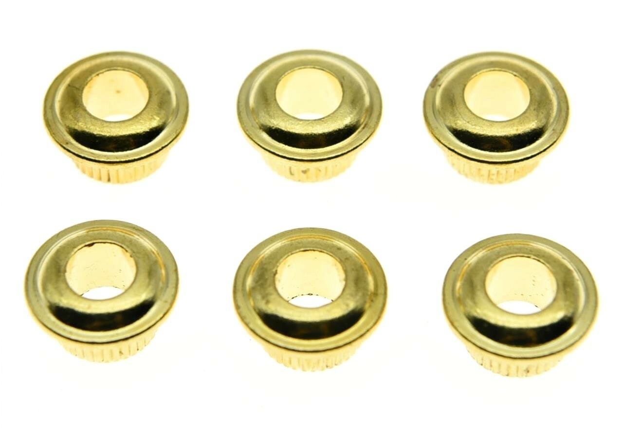 *NEW 10mm Conversion Bushings for Vintage Tuners Guitar Parts Set of 6 Gold