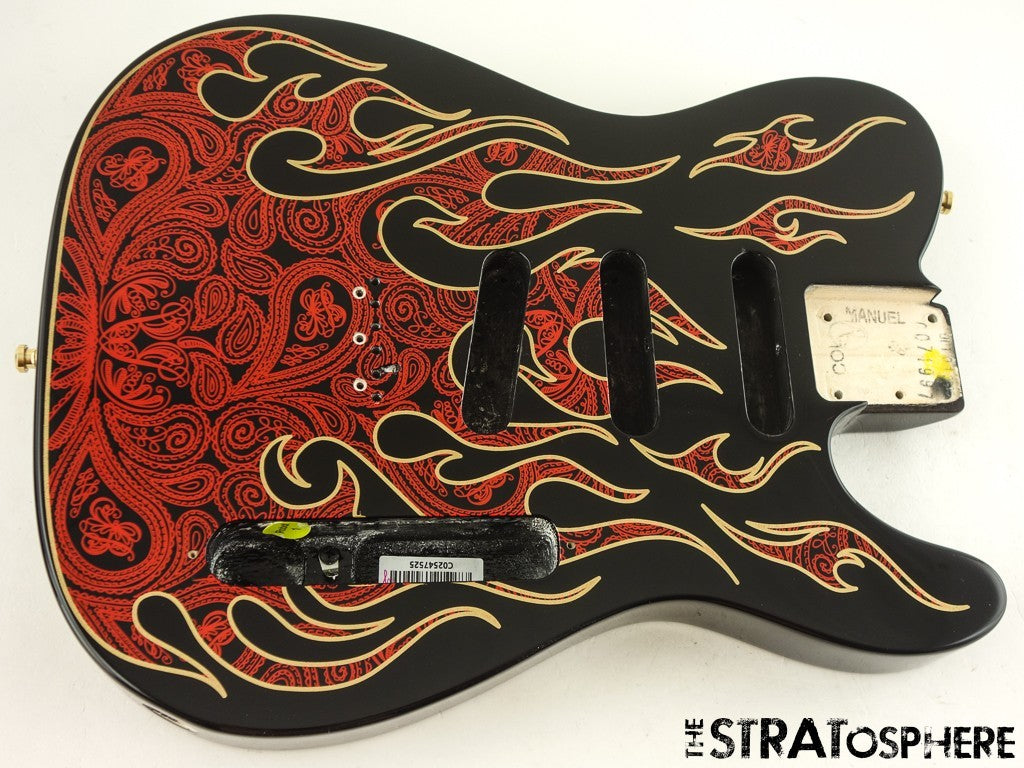 USA Fender James Burton Telecaster Tele BODY, Guitar Paisley Flame.