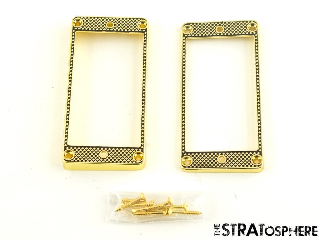 USED Epiphone Gibson Style Set of Pickup Rings GOLD