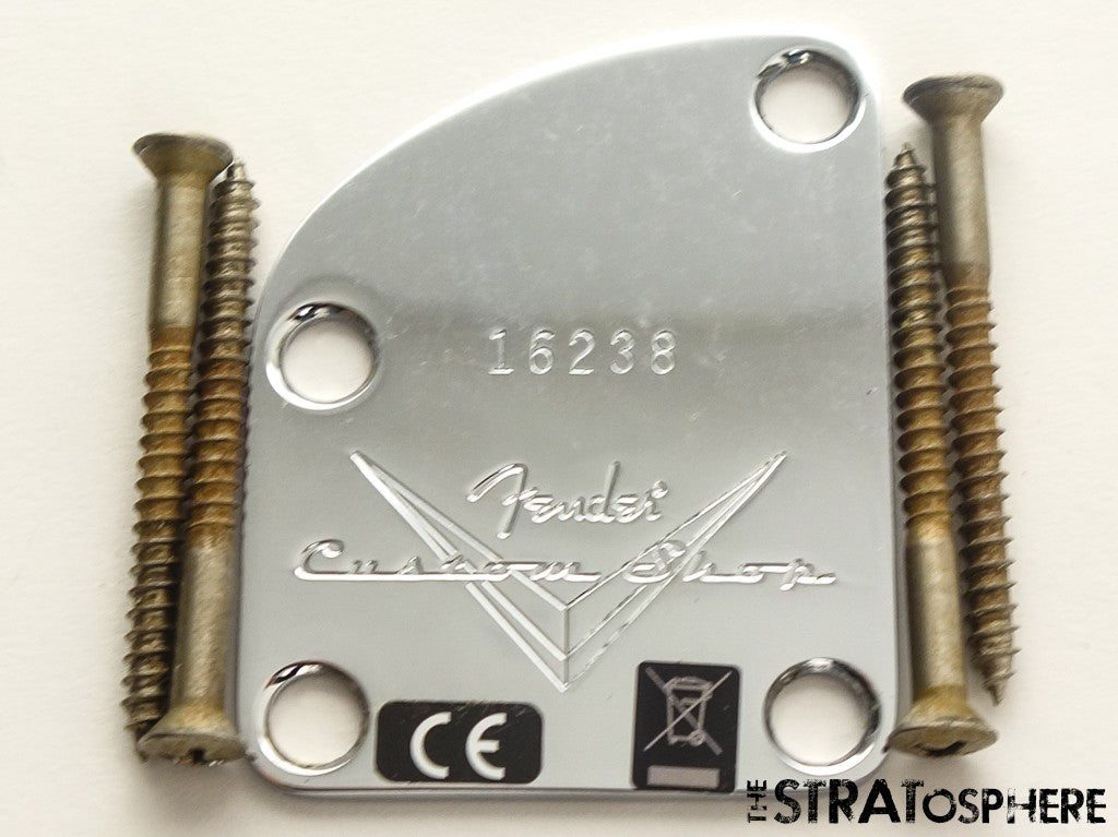 USA Fender Custom Shop Contour NECK PLATE, SR25 Tele, Pro 2025 Relic.