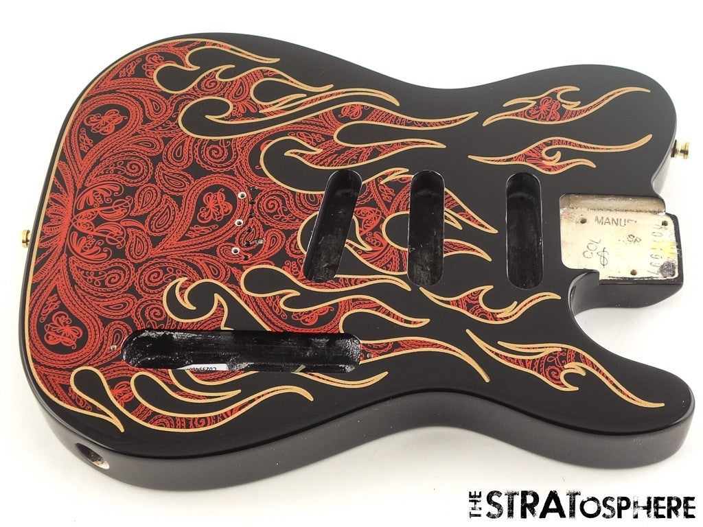 USA Fender James Burton Telecaster Tele BODY, Guitar Paisley Flame.
