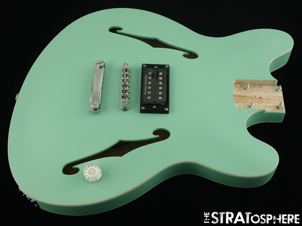 Fender Tom Delonge Starcaster Semi-Hollow LOADED BODY Duncan SH-5 Surf Green