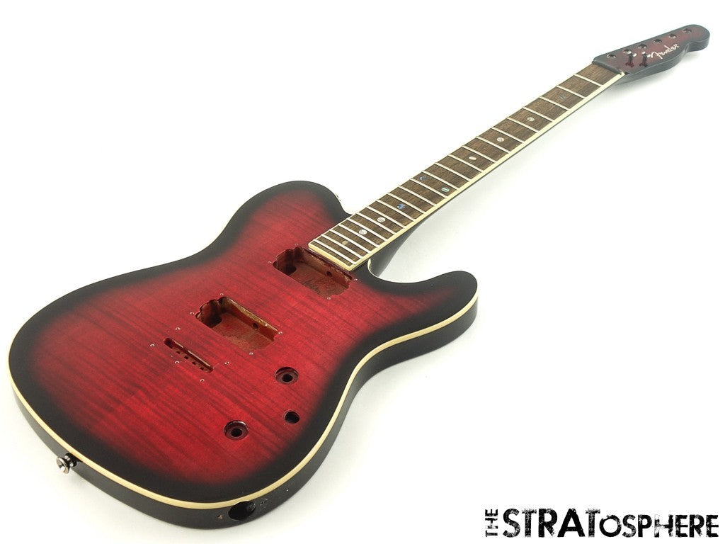 Fender FMT Tele Flame Maple Top BODY & NECK Set Neck Black Cherry Burst