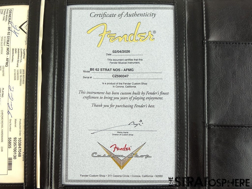 USA Fender Custom Shop 62 Stratocaster NOS BODY, Strat Aged Fire Mist Gold