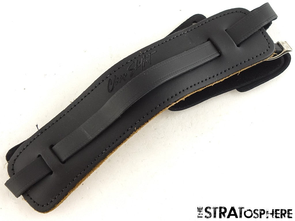 Fender Chris Shiflett Cleaver Tele Deluxe, Signature Black Leather GUITAR STRAP