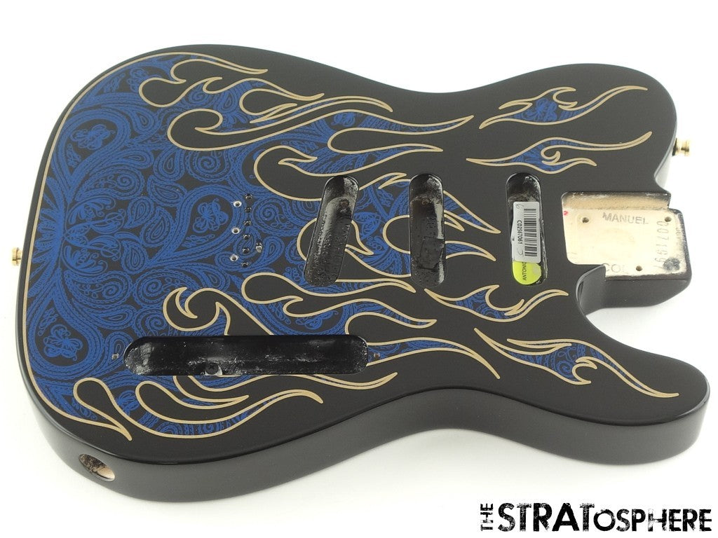 USA Fender James Burton Telecaster Tele BODY, Guitar Blue Paisley Flame