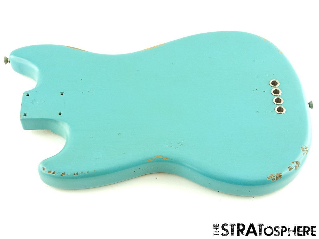 Fender JMJ Road Worn Mustang Bass BODY Parts Nitro Daphne Blue