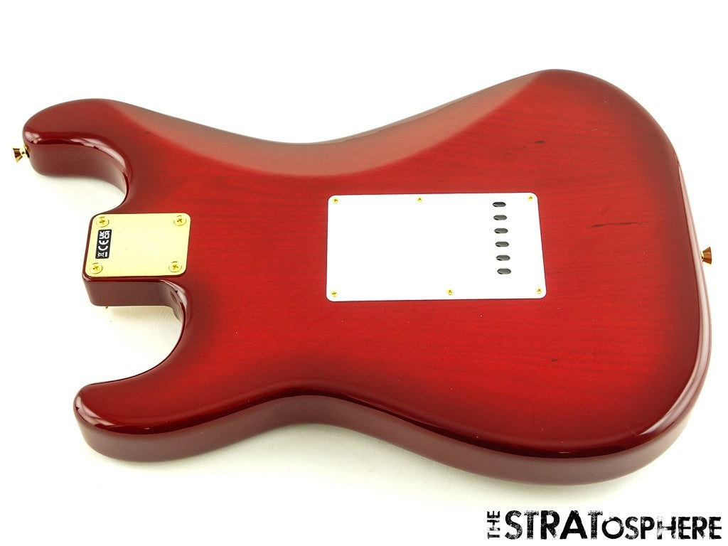Fender Richie Kotzen Strat BODY + HARDWARE Ash Flame Maple Top Red Burst