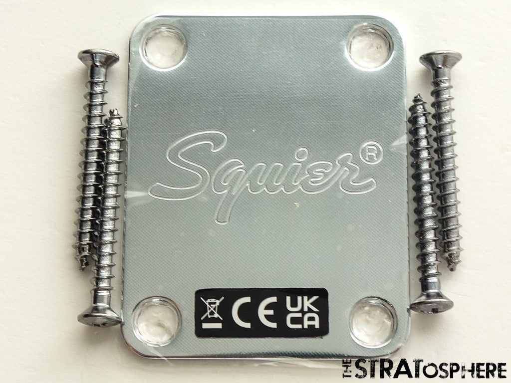 Fender Squier Affinity Series, Jazz Bass, NECK PLATE, Chrome.