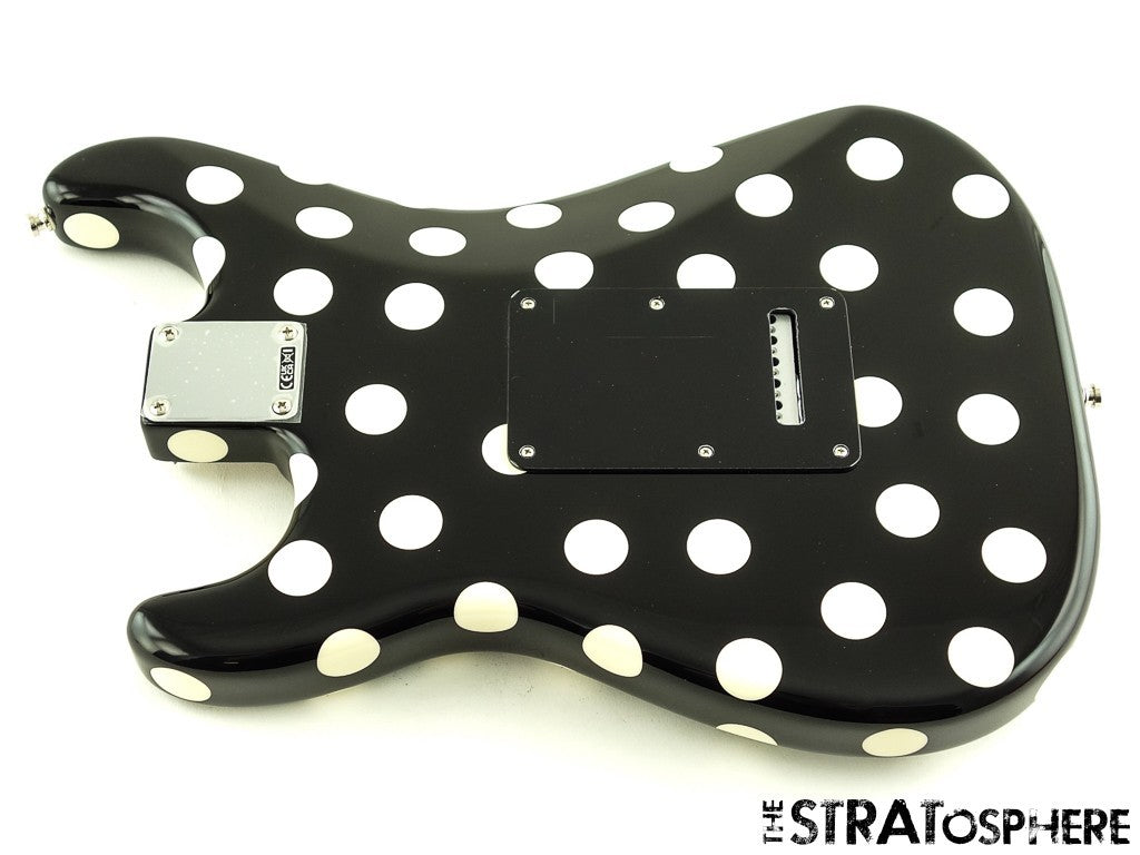 Fender Buddy Guy Stratocaster Strat BODY + HARDWARE, Guitar Black Polka Dot
