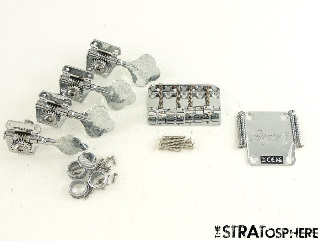 Fender Squier Affinity Precision P Bass PJ HARDWARE SET BRIDGE PLATE TUNERS.