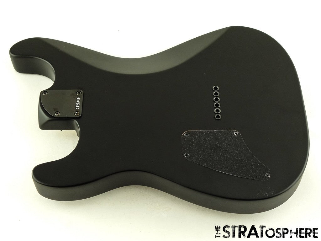 USA Fender JIM ROOT Stratocaster Mahogany HH Strat LOADED BODY Flat Black Nitro!
