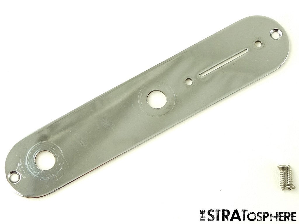 USED Fender CIJ Classic 60s Tele CONTROL PLATE, Guitar Chrome Part.