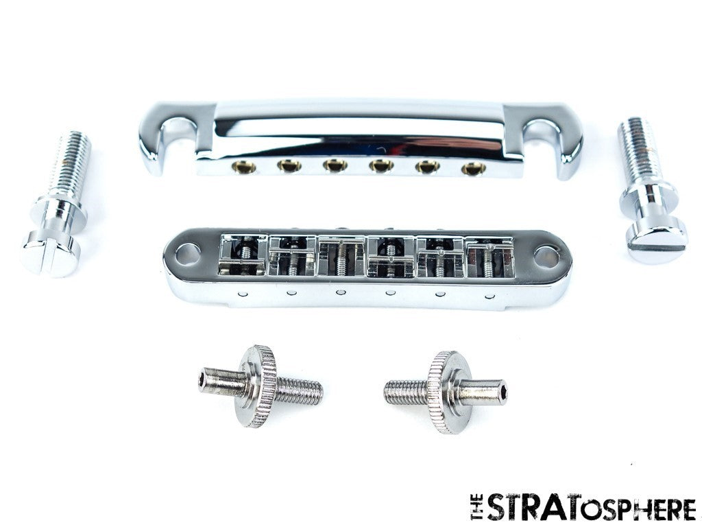 Gibson USA Tune-O-Matic Bridge Tailpiece Les Paul Studio Model, Aluminum/Chrome