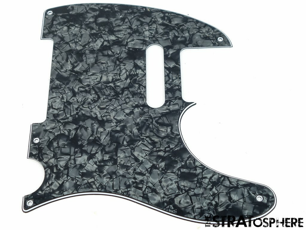 *NEW Black Pearloid Telecaster PICKGUARD for Fender USA Vintage Tele 3Ply 5 Hole