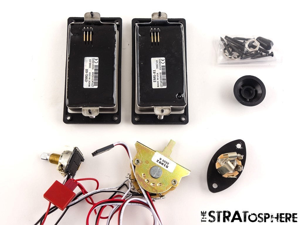 USA Fender Jim Root Jazzmaster EMG 81 + 60 Active Humbucker PICKUP POTS KNOB