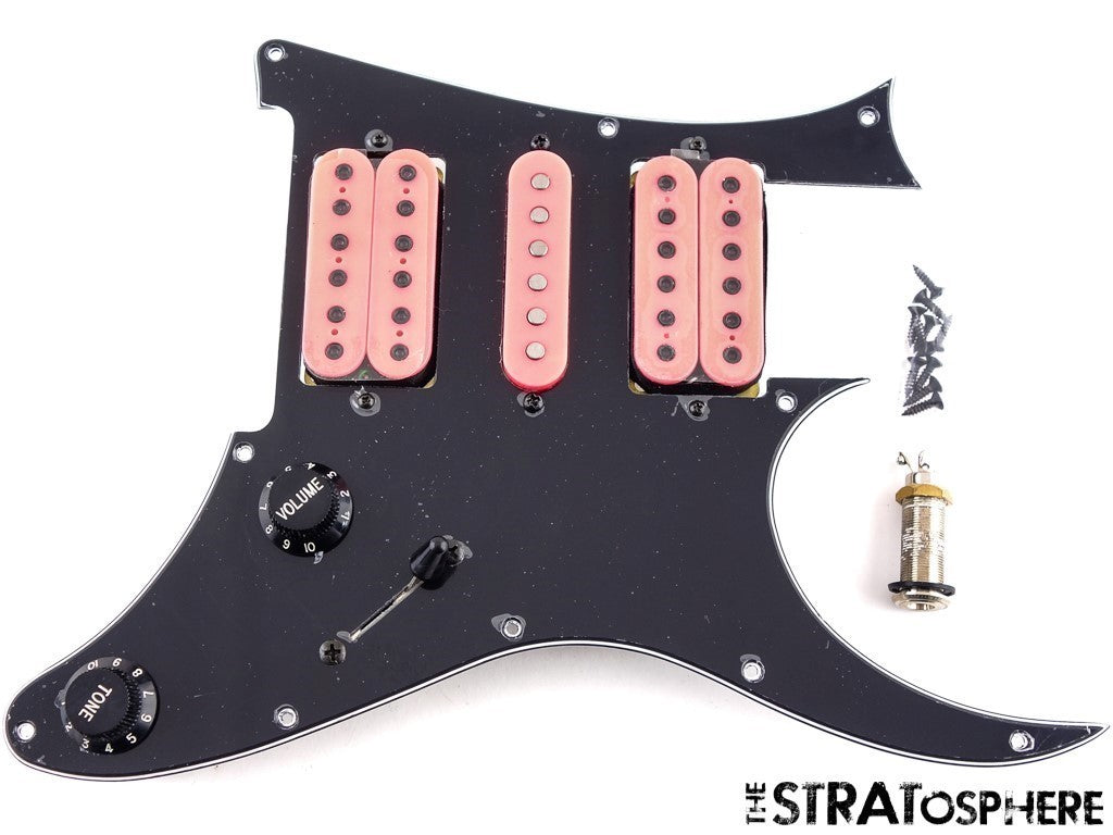 Ibanez JEMJRSP Steve Vai HSH LOADED PICKGUARD, Infinity Black Guitar Parts