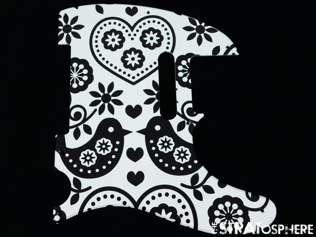 *NEW Telecaster PICKGUARD for Fender USA Standard Tele 8 Hole Doves Print