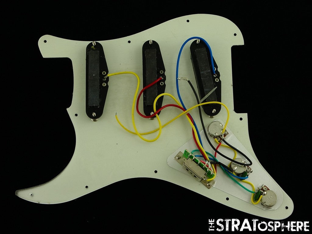 USED Fender Squier Strat LOADED PICKGUARD Guitar Parts Pearloid