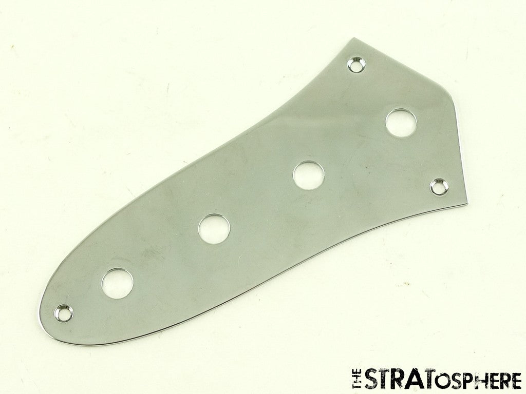 USED Fender Squier Jazz Bass, CONTROL PLATE, J Bass, Chrome
