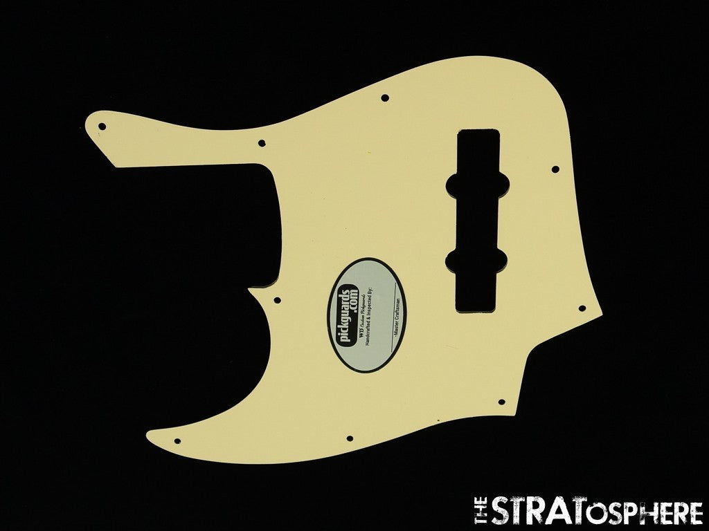 USED Fender Replacement Jazz J Bass, Cream PICKGUARD, Bass Guitar 3 Ply