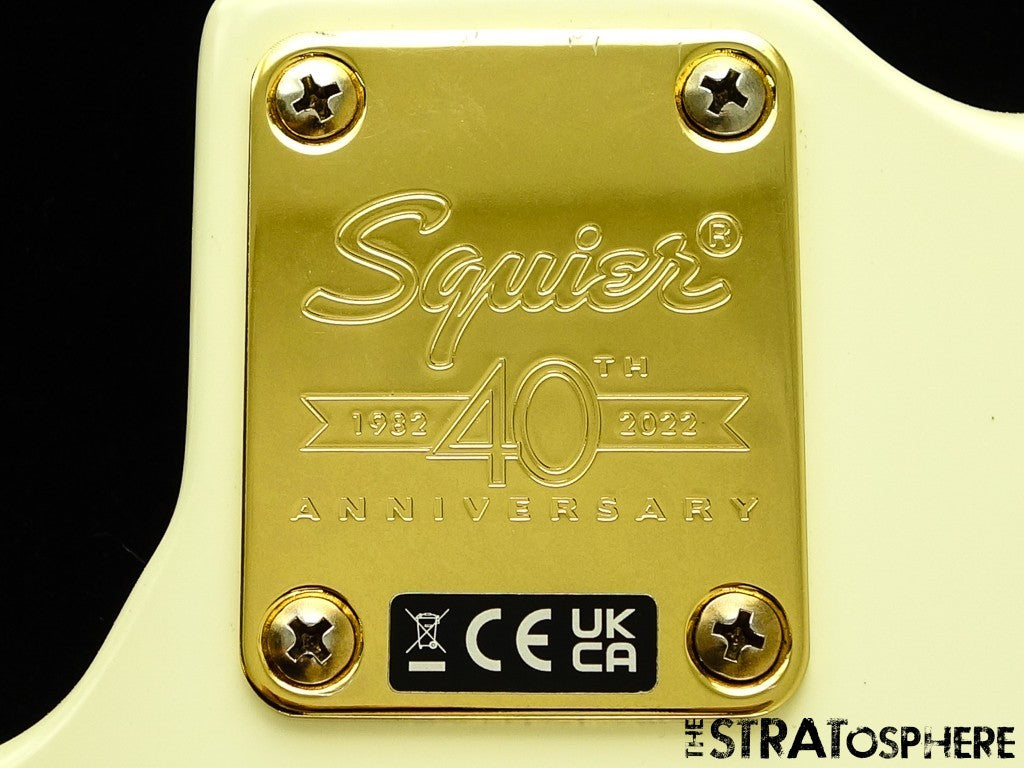 USED Fender Squier 40th Anniv. Jazz J Bass BODY & HARDWARE Olympic White