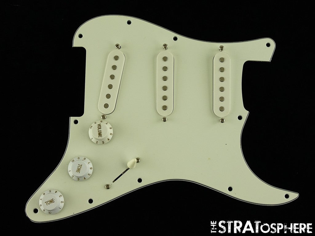 USED Fender Squier Strat LOADED PICKGUARD, Guitar Parts, White