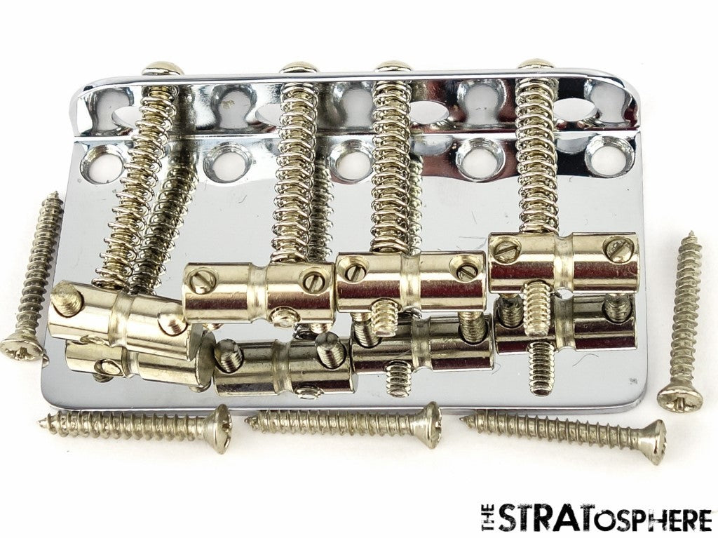 USA Fender Tony Franklin Precision P Bass BRIDGE Guitar Chromed Brass Grooved