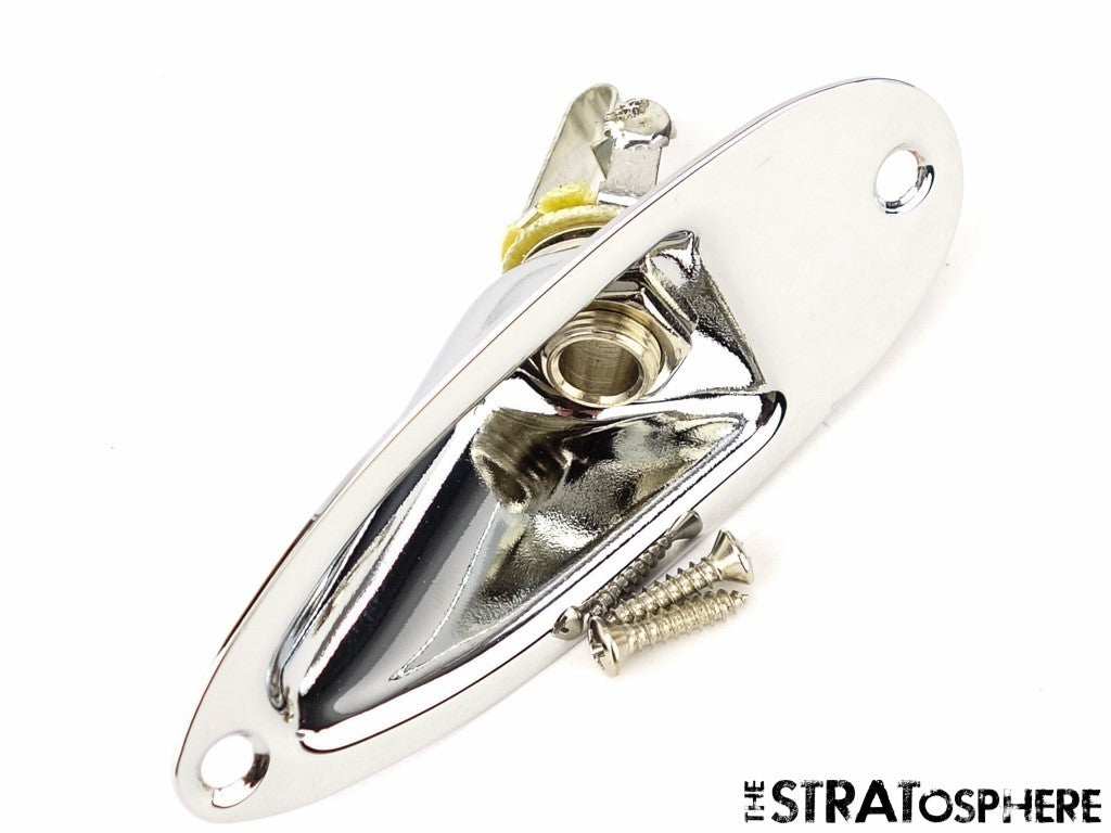 Fender Dave Murray Stratocaster Strat OUTPUT JACK + Plate, Chrome.
