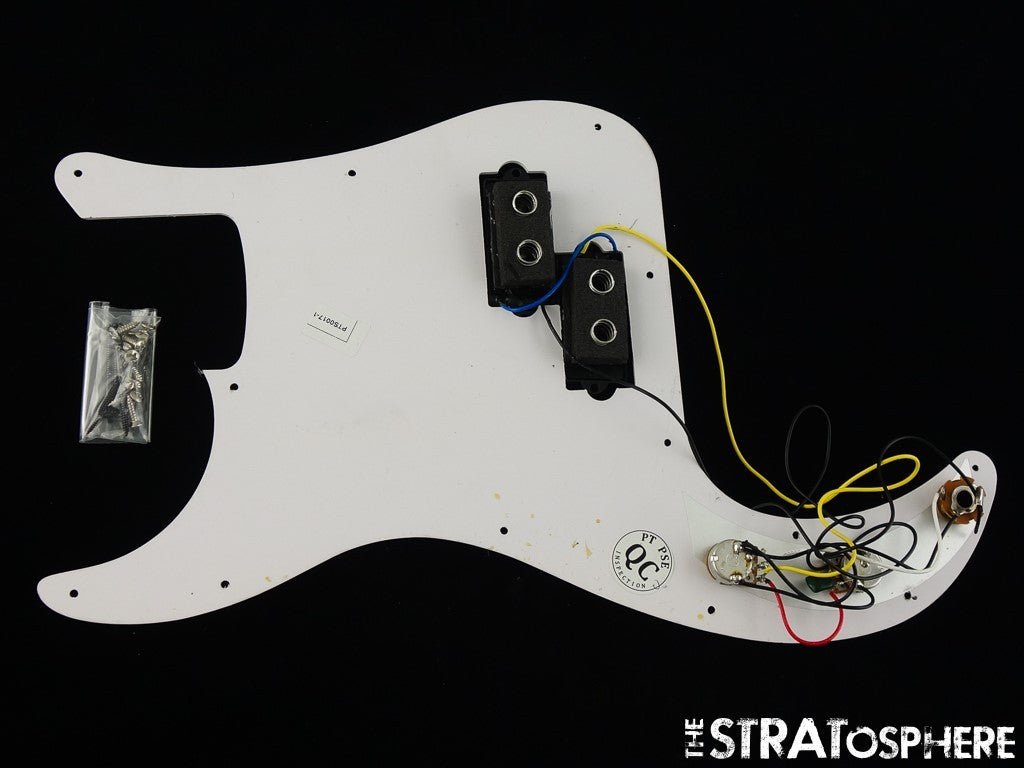 Fender Squier Sonic Precision P Bass LOADED PICKGUARD Prewired White!