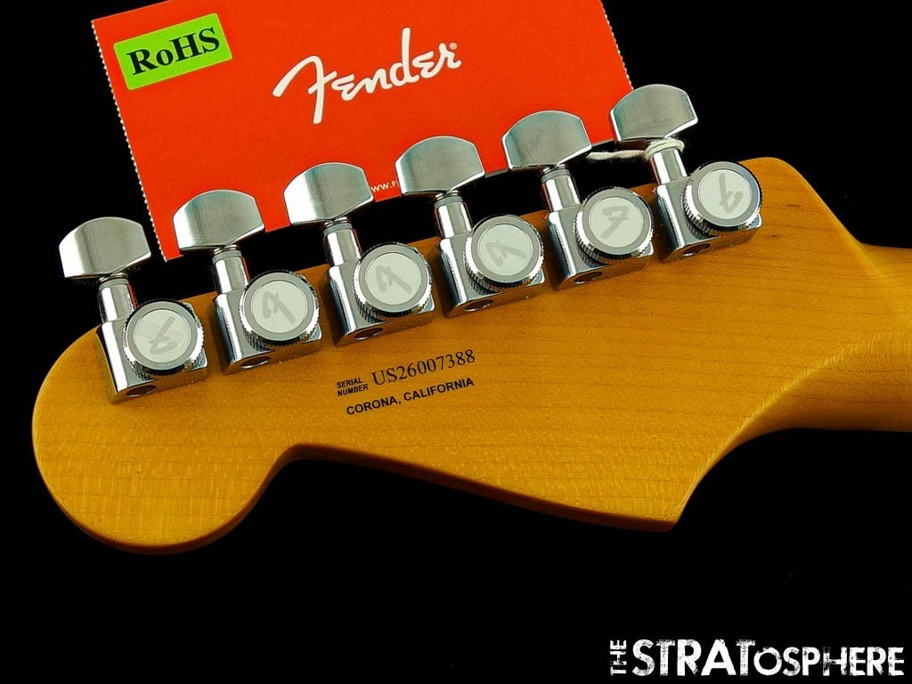 Fender American Ultra II Stratocast Strat, NECK + LOCKING TUNERS, Ebony