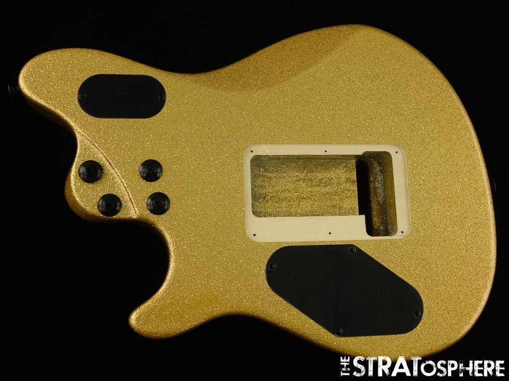 EVH Eddie Van Halen Wolfgang Standard BODY, Floyd Rose Route Gold Sparkle