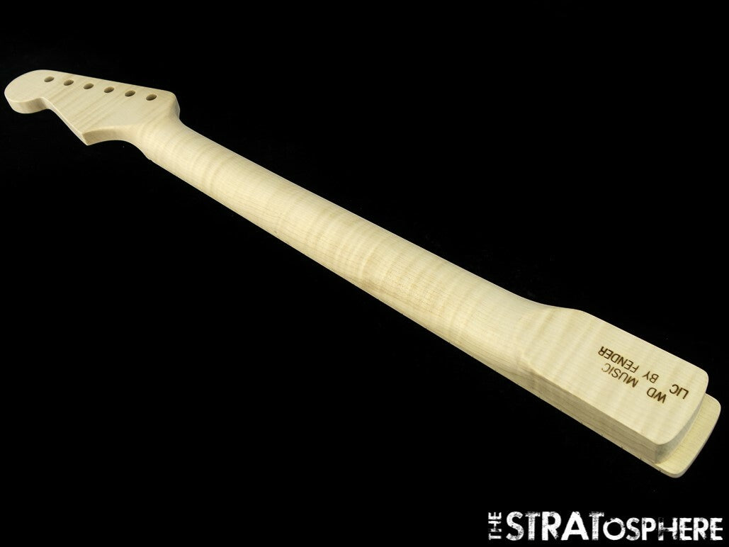NEW Fender Lic WD Stratocaster Strat Replacement NECK AAA Flame Maple Modern 22