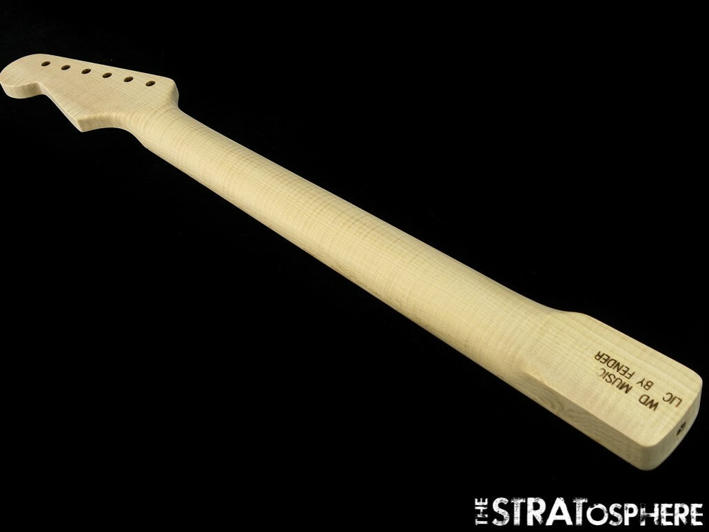 NEW Fender Lic WD Stratocaster Strat Replacement NECK AAA Flame Maple Vintage 21