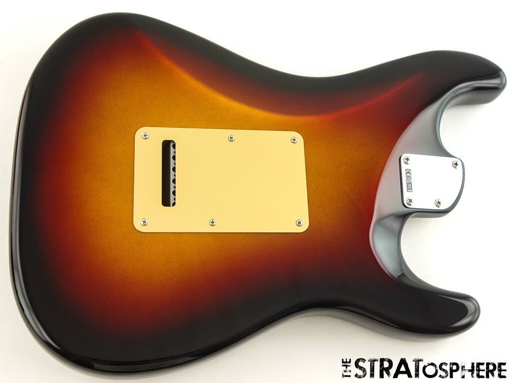 LEFTY Fender American Ultra II Stratocaster Strat BODY w/ HARDWARE Ultraburst