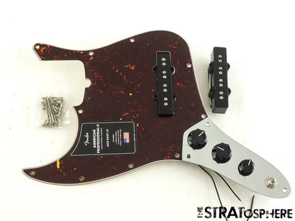LEFTY Fender American Professional II Jazz Bass LOADED PICKGUARD Tortoise