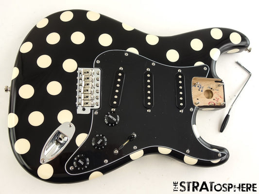 Fender BUDDY GUY Stratocaster Strat, LOADED BODY Black Polka Dot!