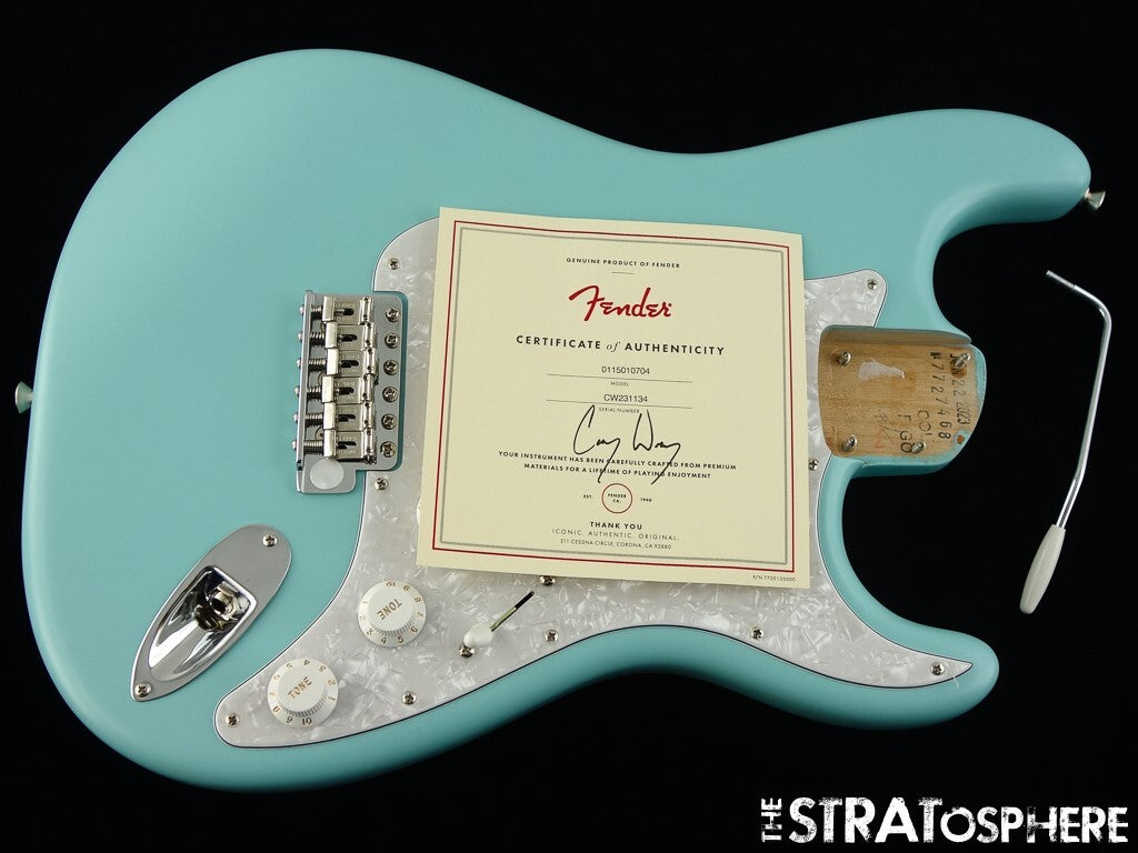 USA Fender Cory Wong Strat LOADED BODY LTD Lacquer Satin Daphne Blue