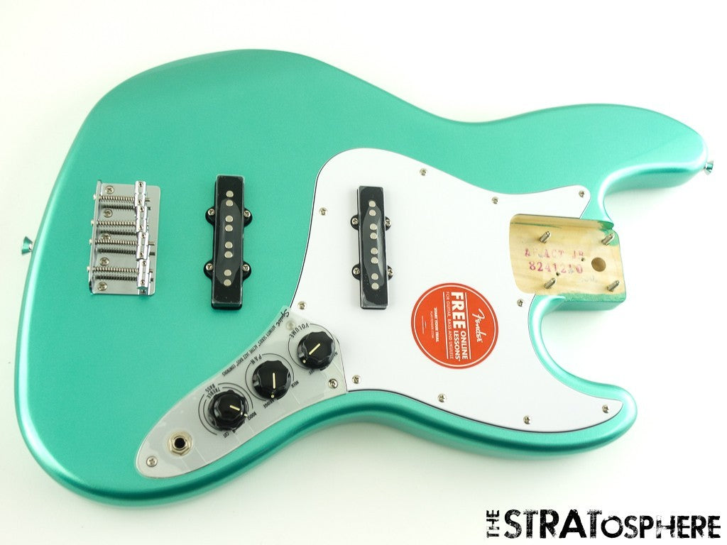 Fender Squier Affinity Active Jazz BASS, LOADED BODY Preamp Mystic Surf Green!