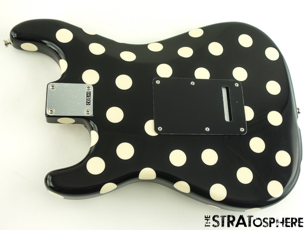 Fender BUDDY GUY Stratocaster Strat, LOADED BODY Guitar Black Polka Dot!