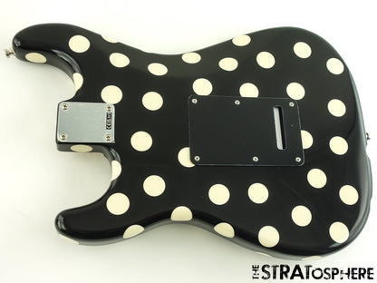 Fender BUDDY GUY Stratocaster Strat, LOADED BODY Guitar Black Polka Dot!