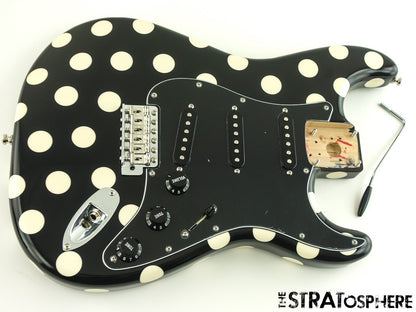 Fender BUDDY GUY Stratocaster Strat, LOADED BODY Guitar Black Polka Dot!