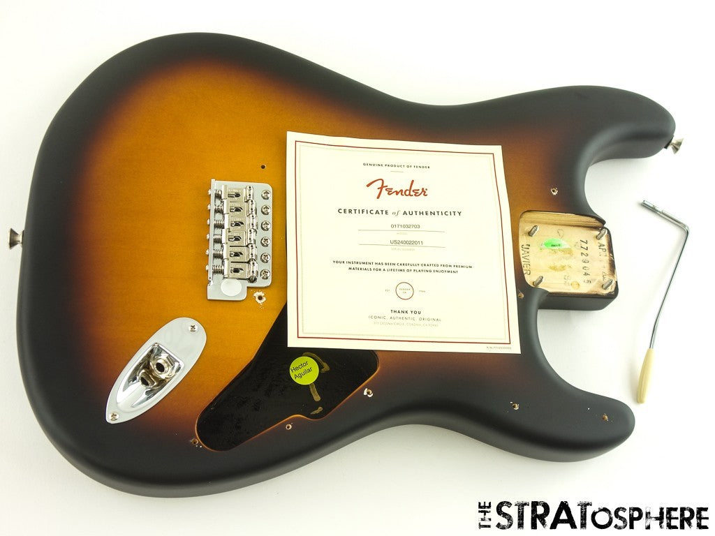 American Performer Fender Timber Strat, BODY + HARDWARE, Pine, 2TS CLOSEOUT $