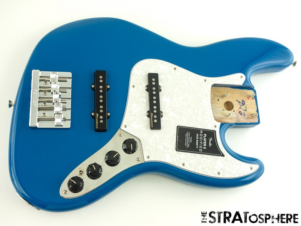 Fender Player II Modified Active Jazz J Bass V 5 LOADED BODY Electric Blue